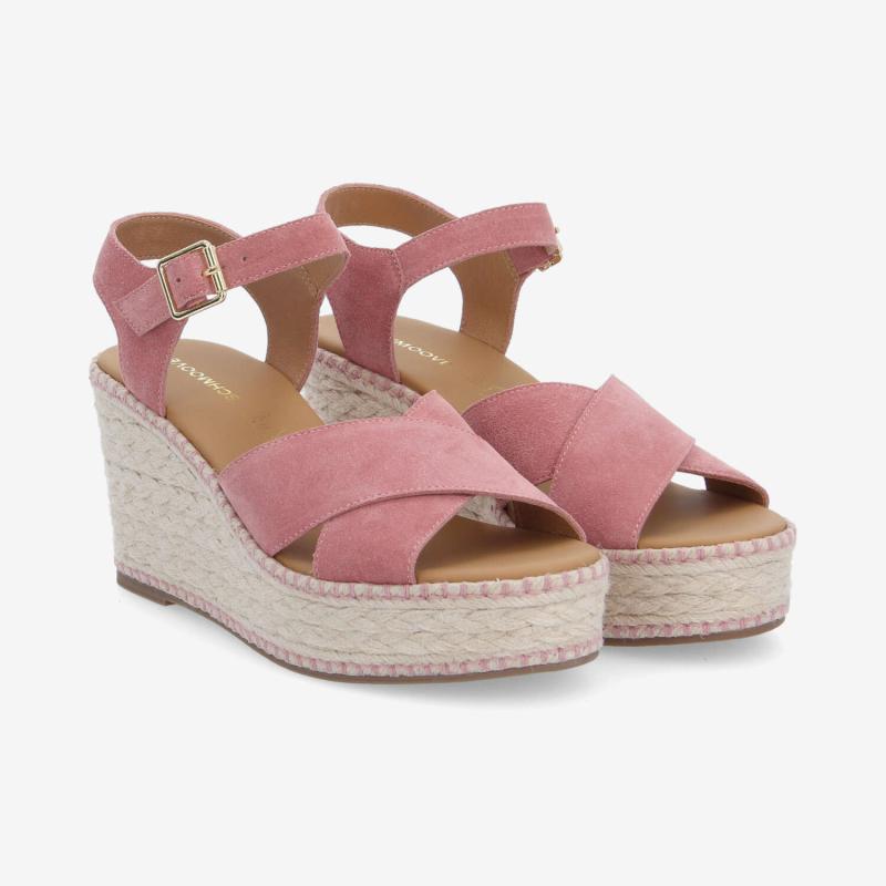 MINA SANDALE W - SUEDE - ROSE